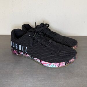 NOBULL SUPERFABRIC Black Midnight Palm Shoes US8 Women’s Size 8